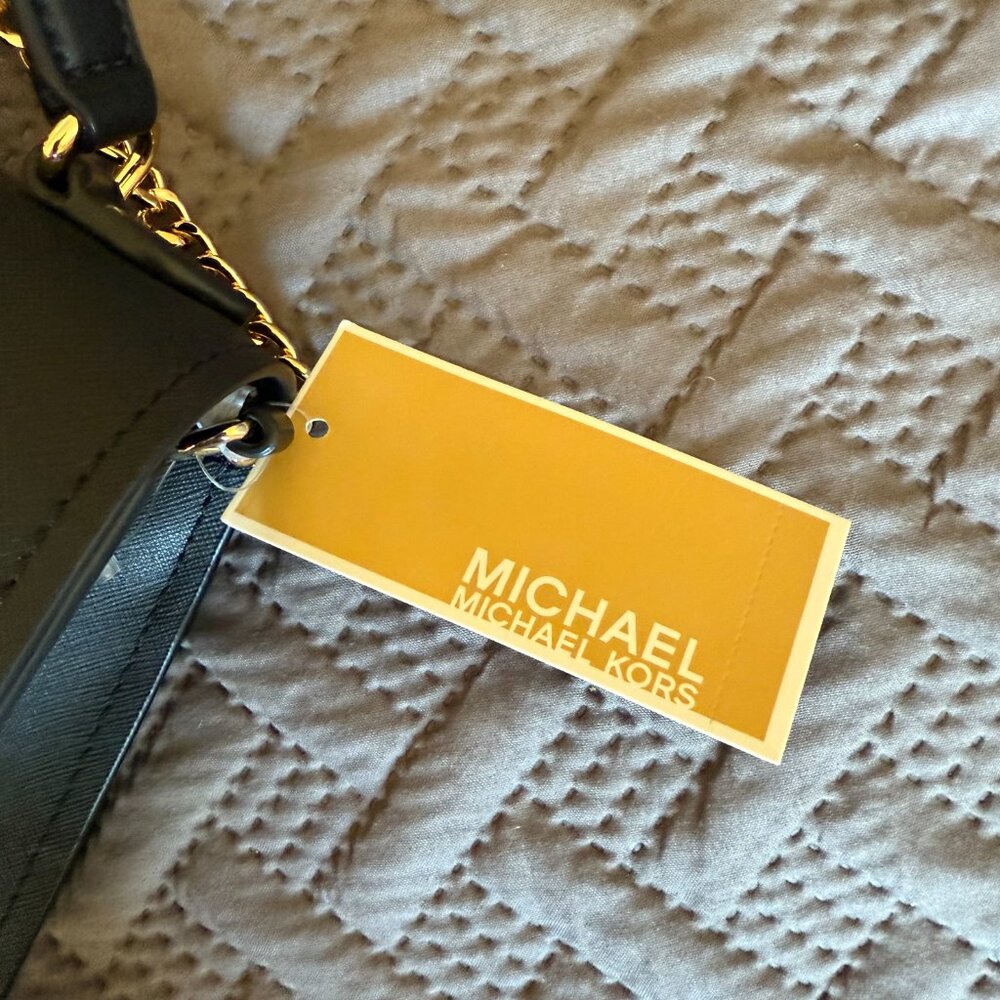 Michael Kors Grace Medium Satchel in Black - Picture 5 of 6